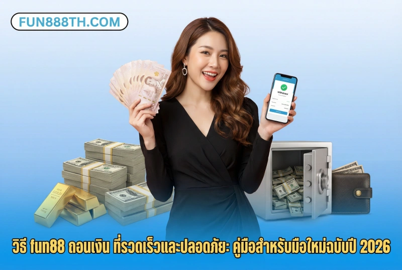 วิธี Fun88 ถอนเงิน รวดเร็วทันใจ เงินเข้าบัญชีรวดเร็ว 1 วิธี-fun88-ถอนเงิน