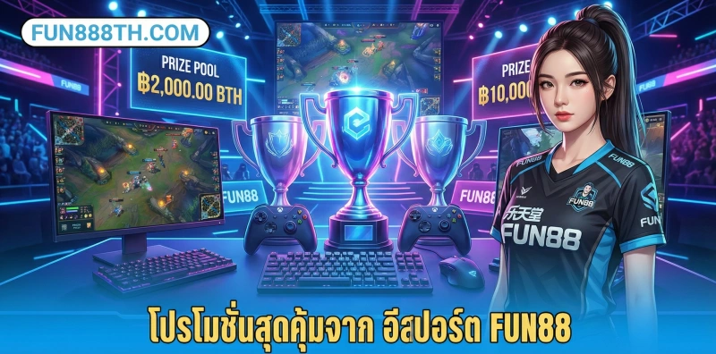 โปรโมชั่นสุดคุ้มจาก-อีสปอร์ต-FUN88